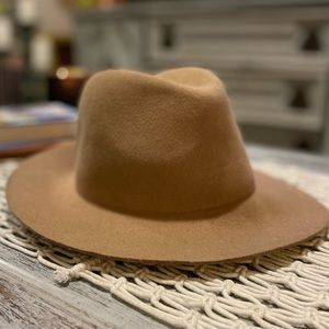 Rag & Bone Tan Felt Fedora Hat Size Medium